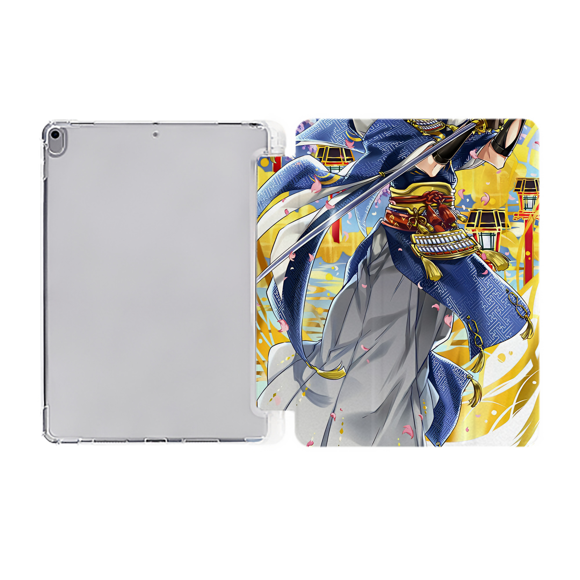 （画像用） 刀剣乱舞 Touken Ranbu IPad ケース ペン収納付き 三つ折りスタンド PUレザー×シリコン 対応機種9.5/10.5/10.9インチ